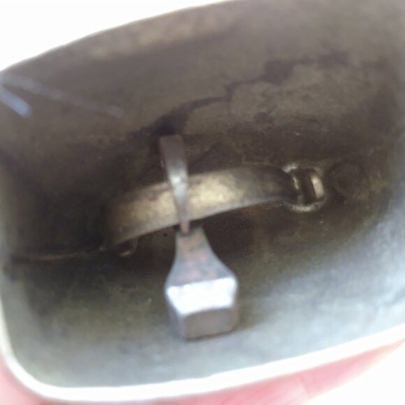 Vintage Austria Cow Bell Souvenir Cowbell with Embroidered Woven Strap Edelweiss - Picture 9 of 15